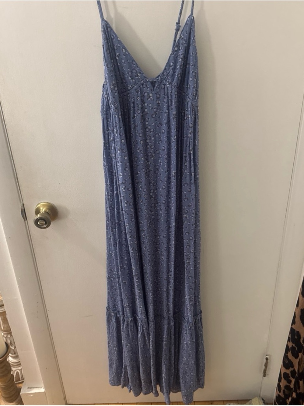 No Boundaries Dusty Blue Floral Maxi Dress